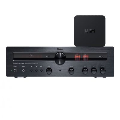 Magnat MR780 stereoforsterker med Wiim Pro nettverksstrømmer