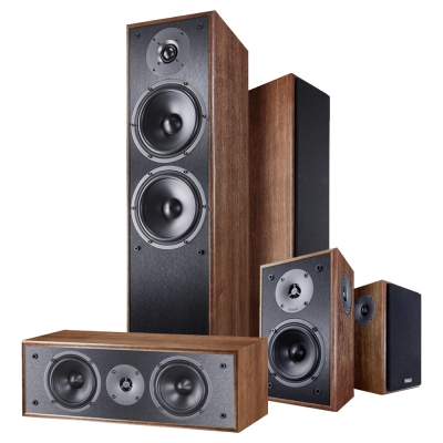 Magnat Monitor S i valnøtt, Dolby Atmos 5.0 høyttalerpakke