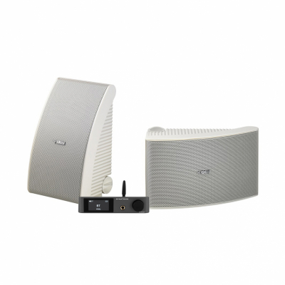 Dynavoice CA802BT & Yamaha NS-AW592 utendørshøyttalere, hvit
