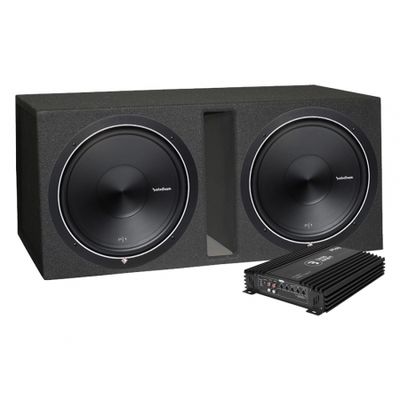Rockford Fosgate P1S415 2x15 & Play Power 1000.1, baspakke
