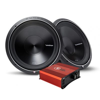 2-pakning Rockford Fosgate P3D4-15 & Bass Habit SPL ELITE 3100.1DF, baspakke