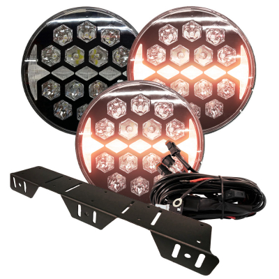 NIZLED Ekstralyssett 3-pack R140DRL, 140W med feste og kabelstamme