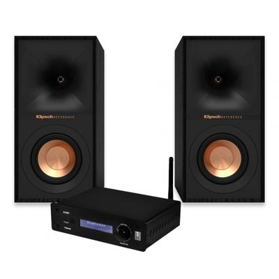 System One A50BT og Klipsch R-40M stereopakke, svart