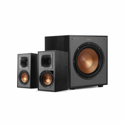 Klipsch R-51PM & Klipsch R-100SW 2.1 høyttalerpakke, svart
