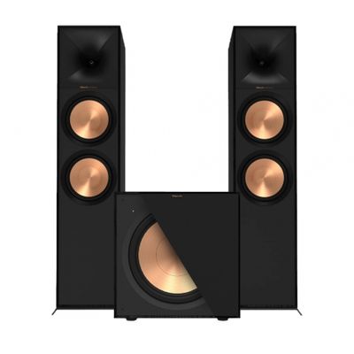 Klipsch R-800F & R-121SW 2.1 högtalarpaket, svart