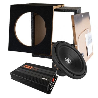 DLS Reference RCW12.D2 i kasse med GAS MAX A2-800.1D, basspakke i byggesett