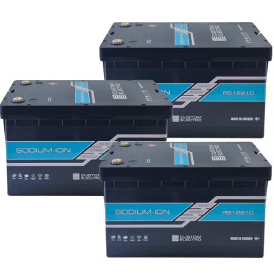 Batteripakke, 3-pakning CustomElectro RS 12-210 Sodium-Ion