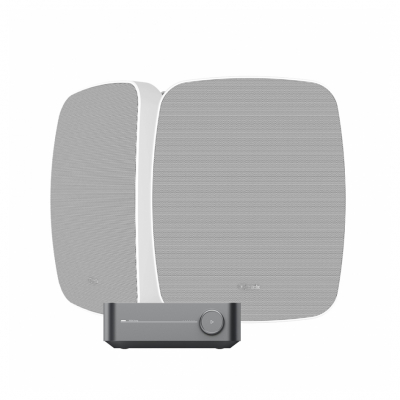 WiiM Amp & Klipsch RSM-650 utendørspakke, hvit