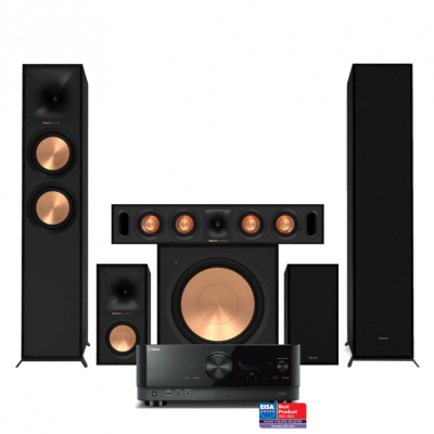 Yamaha RX-V6A & Klipsch Reference R-600F 5.1 hemmabiopaket, svart
