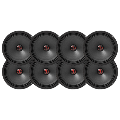 8-pakning Bass Habit Rebel SR165M, 6,5 tommers mellomtoner