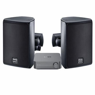 WiiM Amp & Magnat Symbol X-160 Utendørshøyttalere Svart