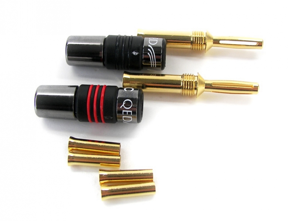 Qed Airloc Banan 4mm 1Rød 1Svart | QED | Lyd til hjemmet | Brl.se