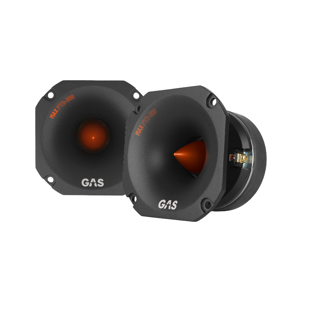 Kjøp 2-pakke GAS MAX PT2-388 galet tung horndiskant, 8 Ohm hos BRL!