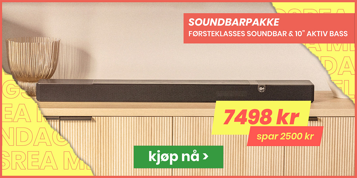 Klipsch Flexus Core 200 & Dynavoice MW10, lydplankepakke med subwoofer