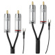 Pro-Ject Connect It Phono S RCA platespillerkabel med jordledning, 1.23 meter Pro-Ject Connect It Phono S RCA platespillerkabel med jordledning, 1.23 meter