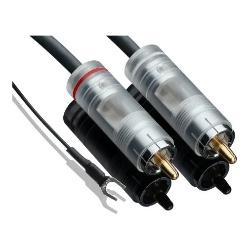 Pro-Ject Connect It Phono S RCA platespillerkabel med jordledning, 1.23 meter