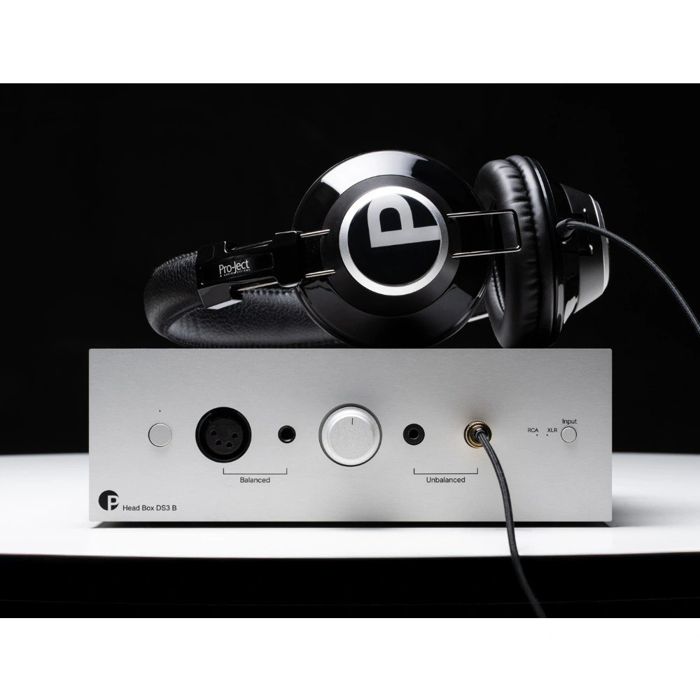 Pro-Ject Head Box DS3 B, balansert hodetelefonforsterker, sølv