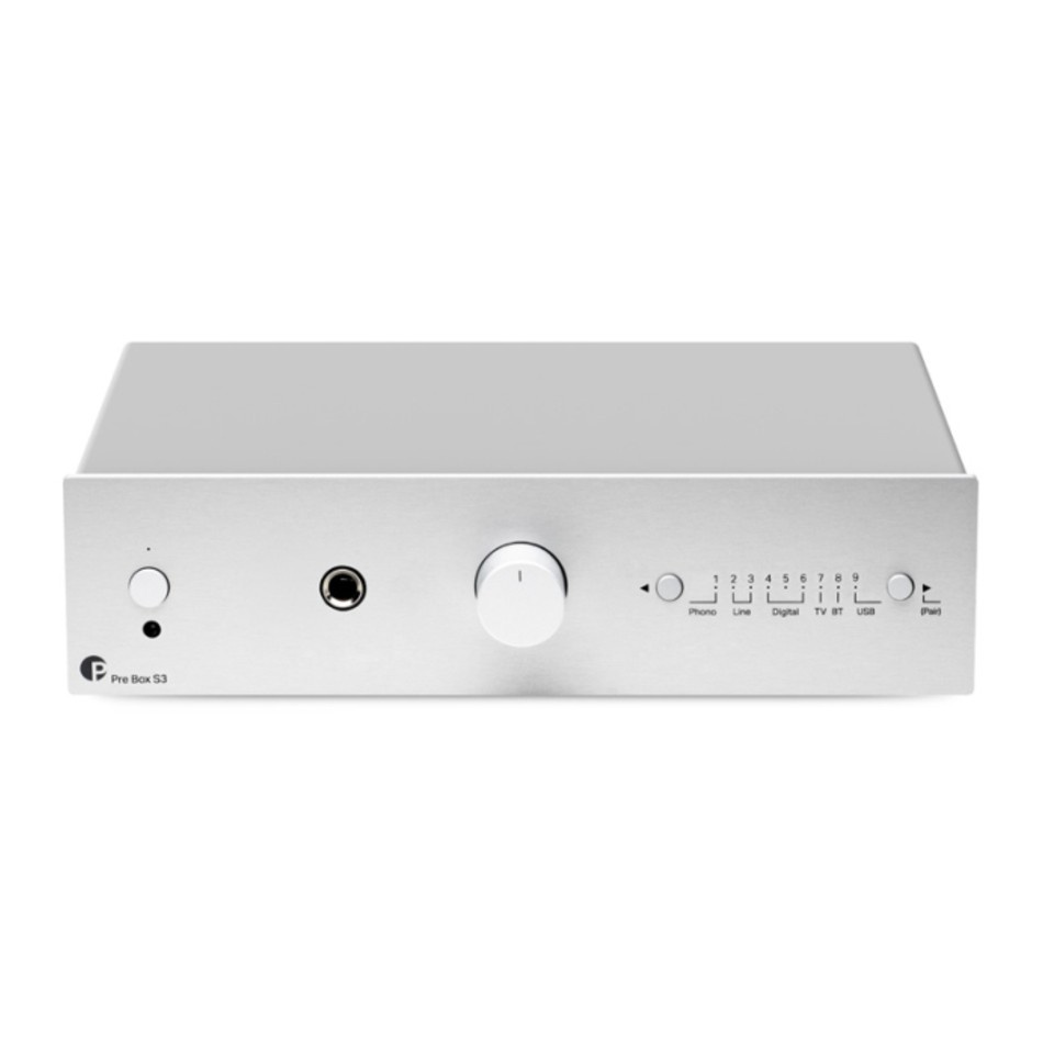 Pro-Ject Pre Box S3, kompakt forforsterker, sølv