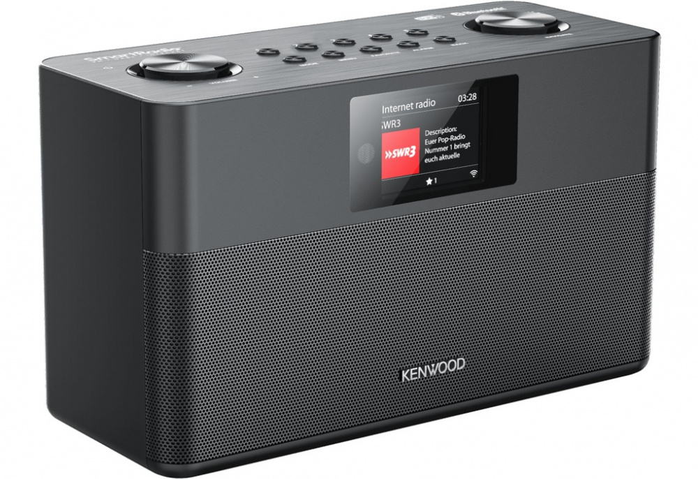 Kenwood CR-ST100S-B, svart radio med Wi-Fi, Spotify Connect, DAB+ & mer