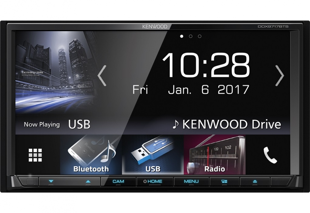 Kenwood DDX9717BTS, smart bilstereo med Bluetooth, CD, USB og AUX