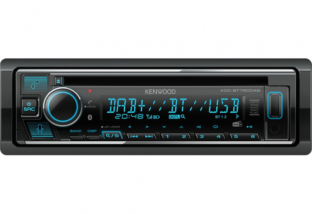 Kenwood KDC-BT760DAB, bilstereo med Bluetooth och DAB+