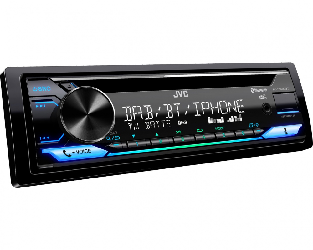JVC KD-DB922BT, bilstereo med Bluetooth och DAB+