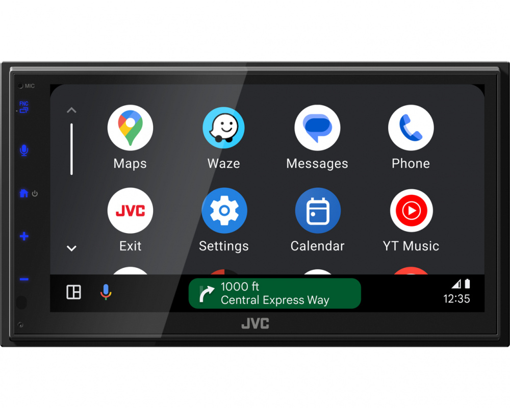 JVC KW-M595DBT, bilstereo med DAB, CarPlay, Android Auto og 2+1 par lavnivå