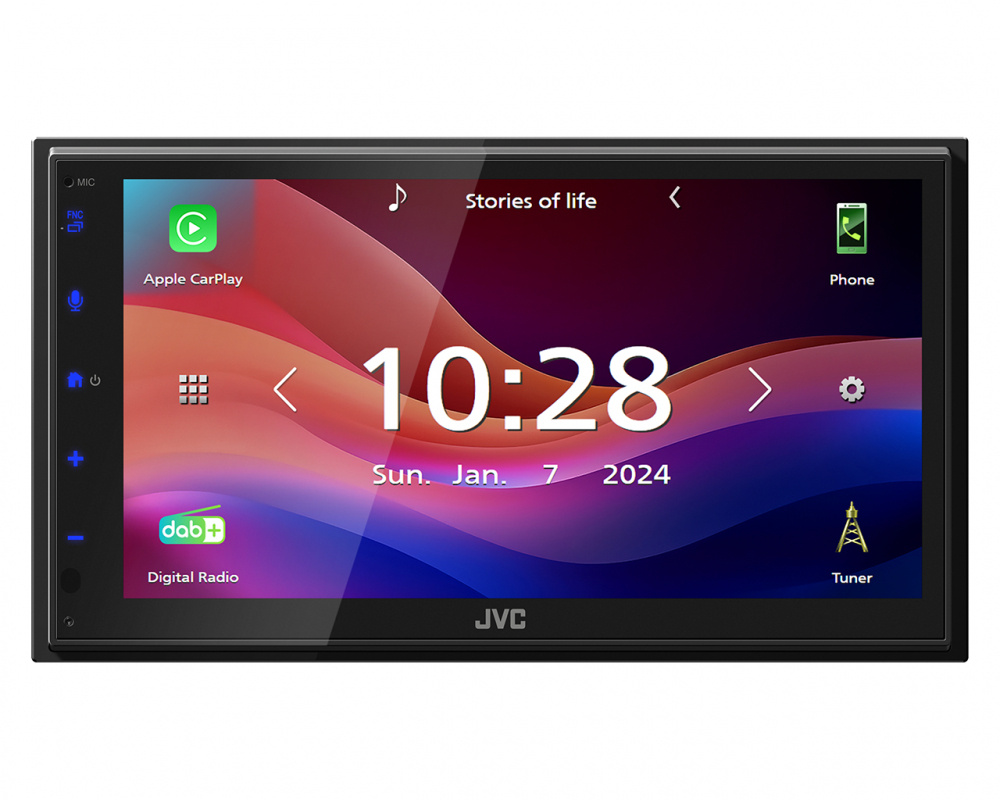 JVC KW-M695DBW, bilstereo med DAB, trådløs CarPlay & Android Auto