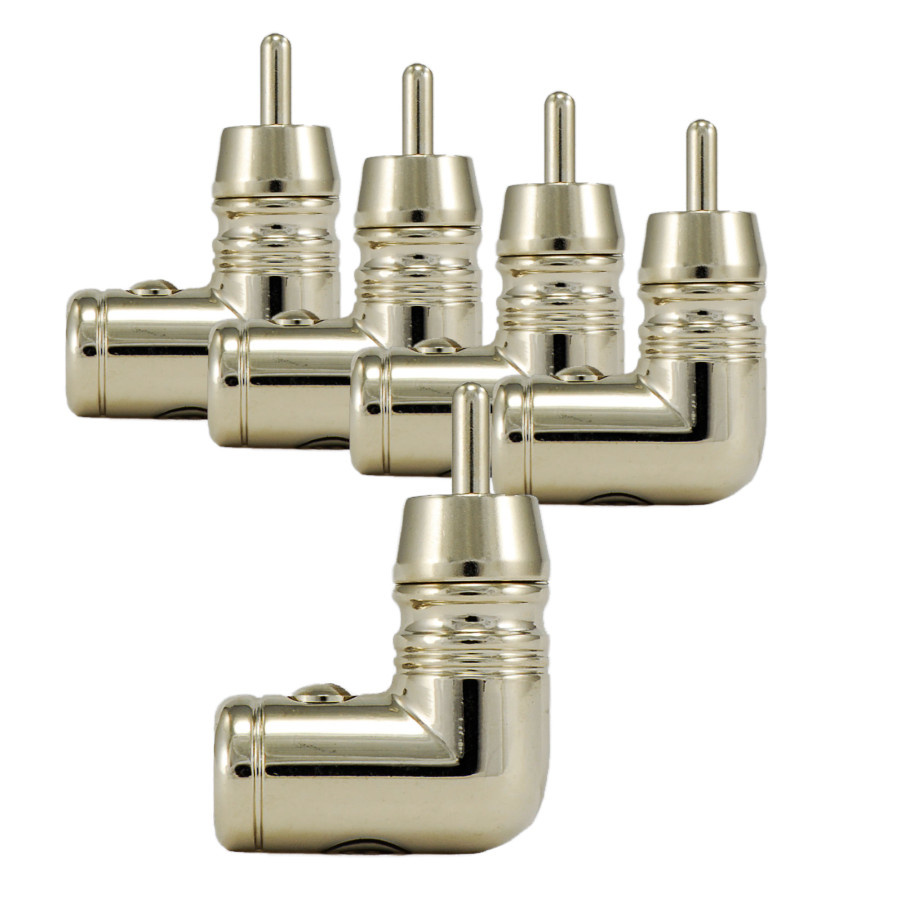 Planet Waves lödfria vinklade RCA-kontakter, 5-pack