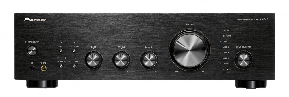 Pioneer A-40AE stereoförstärkare med DAC, svart