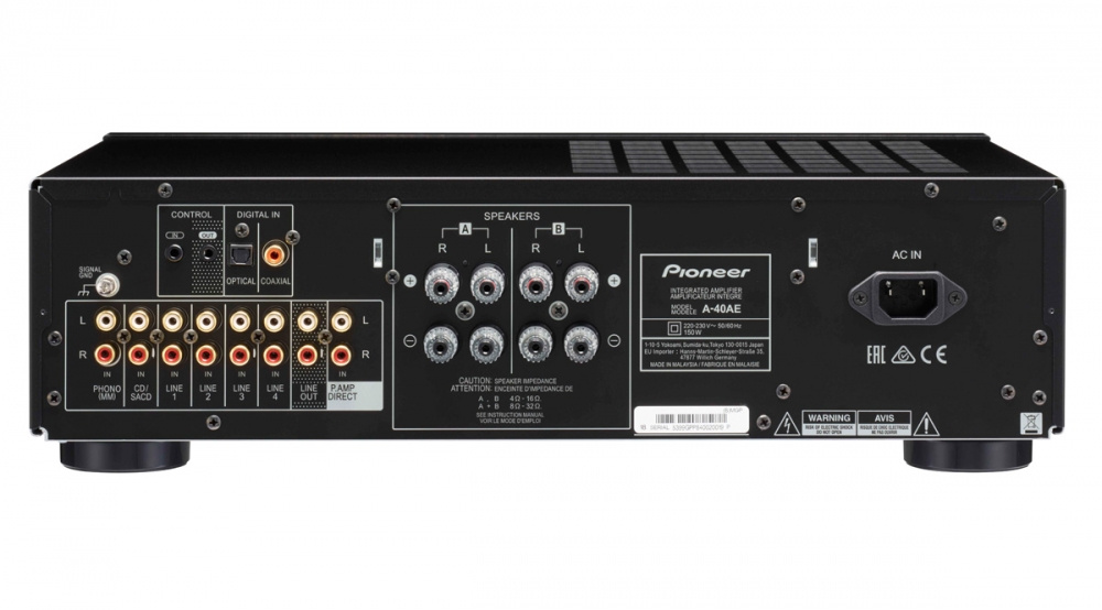 Pioneer A-40AE stereoförstärkare med DAC, svart