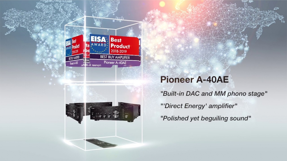 Pioneer A-40AE stereoförstärkare med DAC, svart