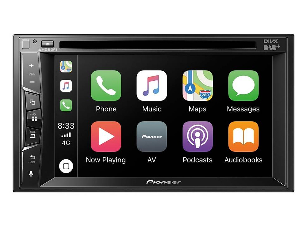 Pioneer AVH-Z3200DAB, smart bilstereo med Bluetooth og 3 par lavnivåutganger
