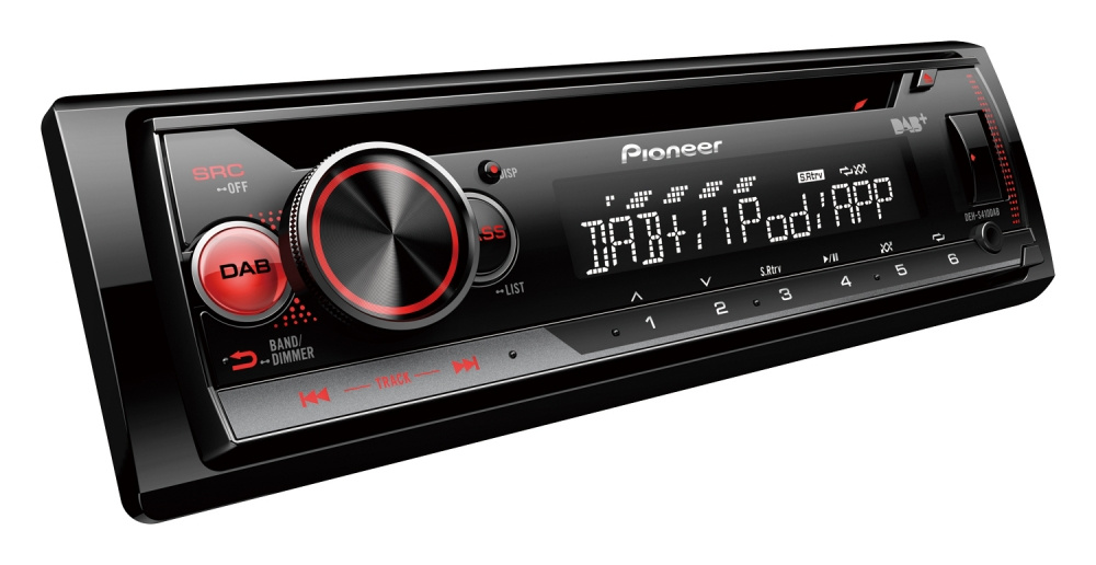 Pioneer DEH-S410DAB, bilstereo med DAB+, USB og AUX