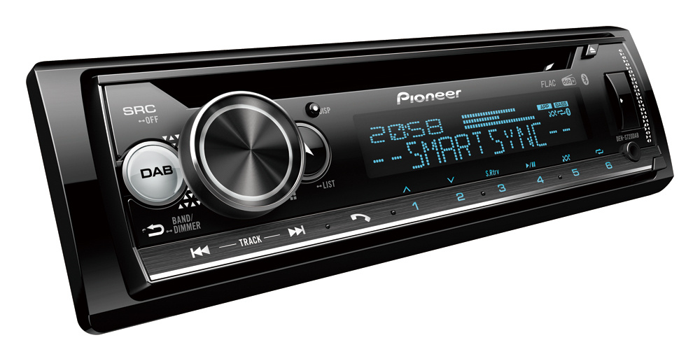 Pioneer DEH-S720DAB, bilstereo med DAB+ og Bluetooth