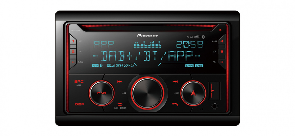 Pioneer FH-S820DAB, bilstereo med DAB, CD-spiller og Bluetooth