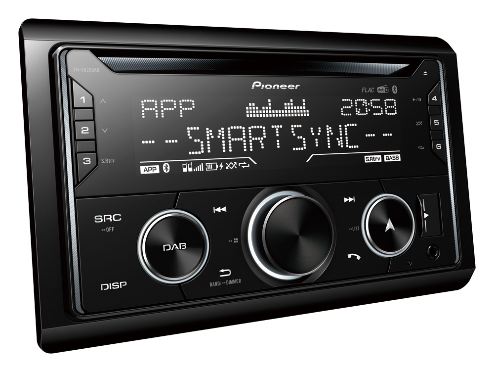 Pioneer FH-S820DAB, bilstereo med DAB, CD-spiller og Bluetooth