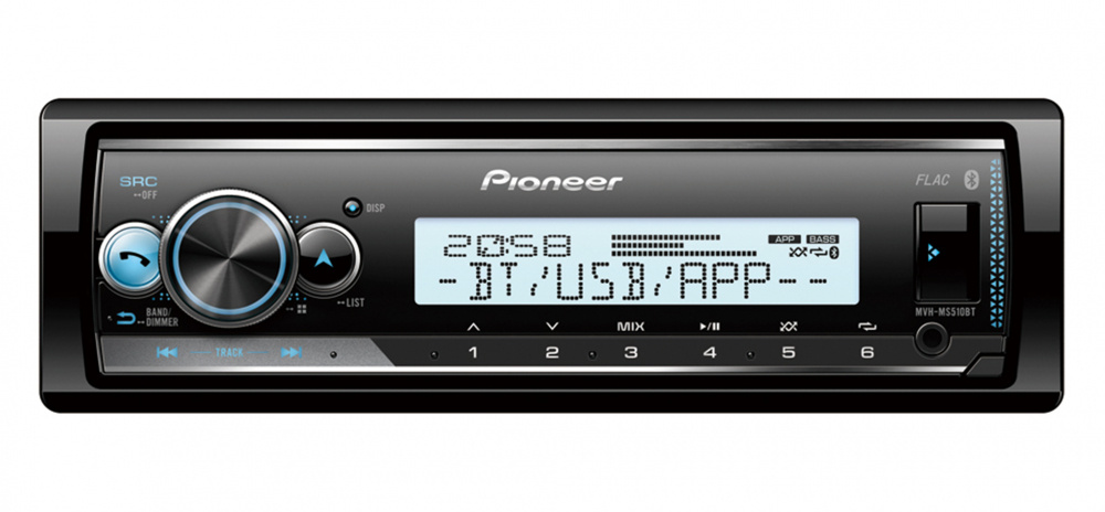Pioneer MVH-MS510BT, båtstereo med Bluetooth