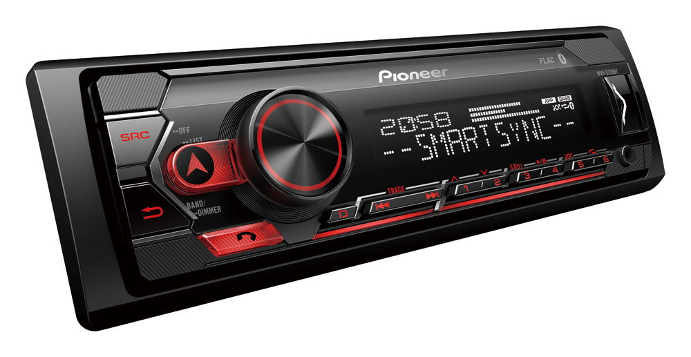 Pioneer MVH-S320BT, bilstereo med Bluetooth, USB og AUX