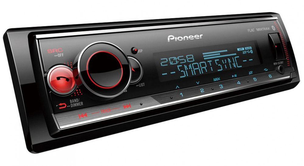 Pioneer MVH-S520BT, bilstereo med Bluetooth, USB og AUX