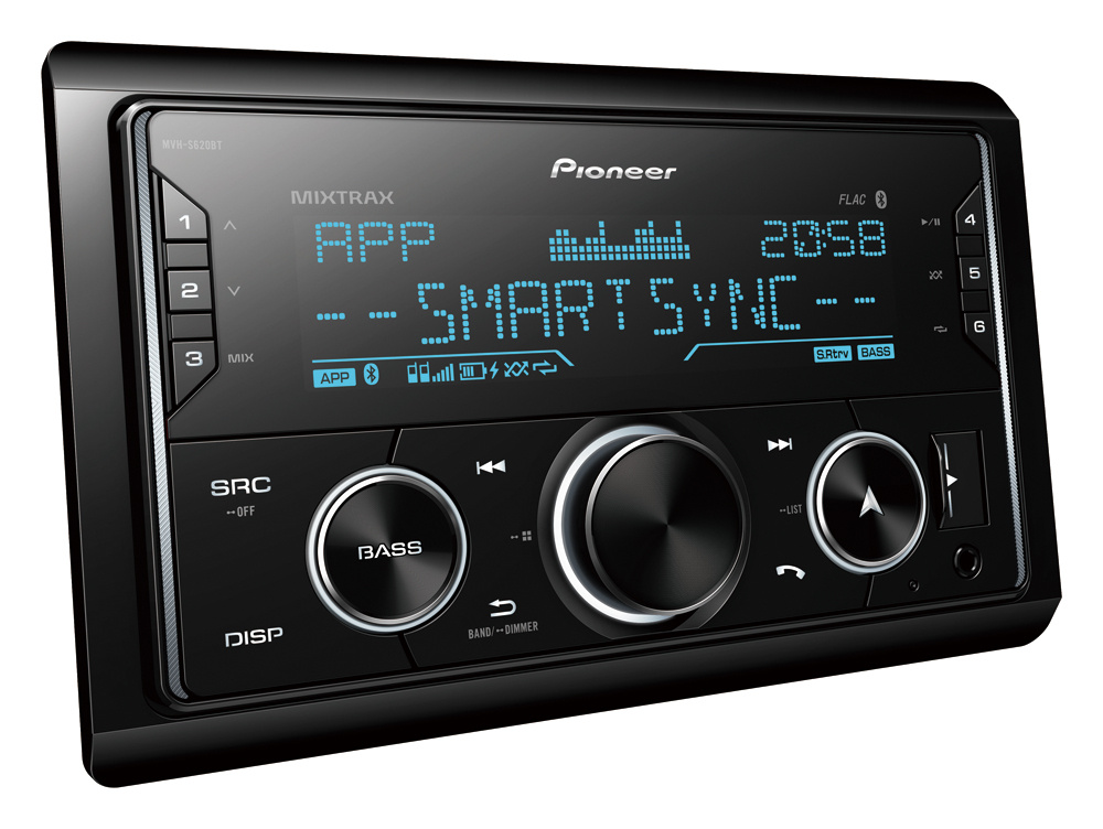 Pioneer MVH-S620BT, bilstereo med Bluetooth og USB