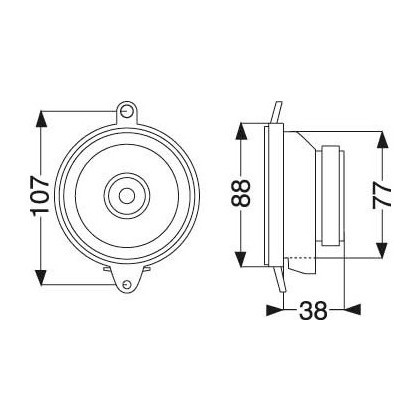 Pioneer TS-875 2-veis Custom-fit høyttaler for Fiat Punto