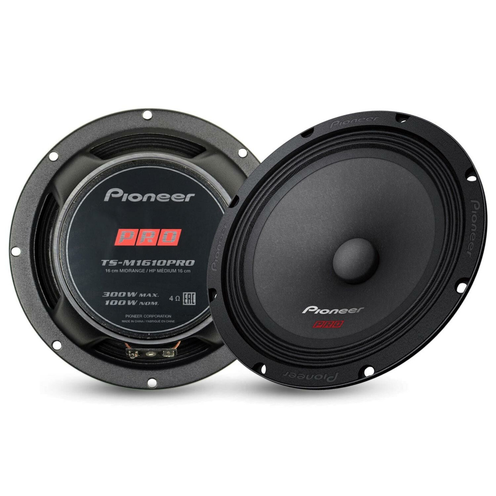 Pioneer TS-M1610PRO, 6,5 tommers mellomtone, par