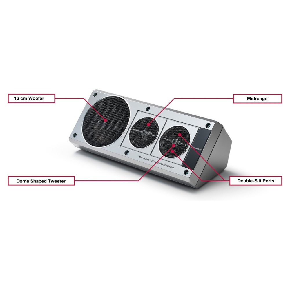 Pioneer TS-X40SXT 3-veis høyttalere i kabinett med retrodesign, par