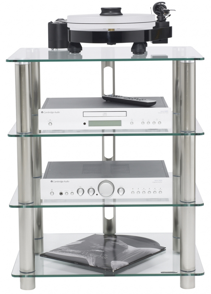 Norstone Epur 4, Hifi-rack med klare glasshyller