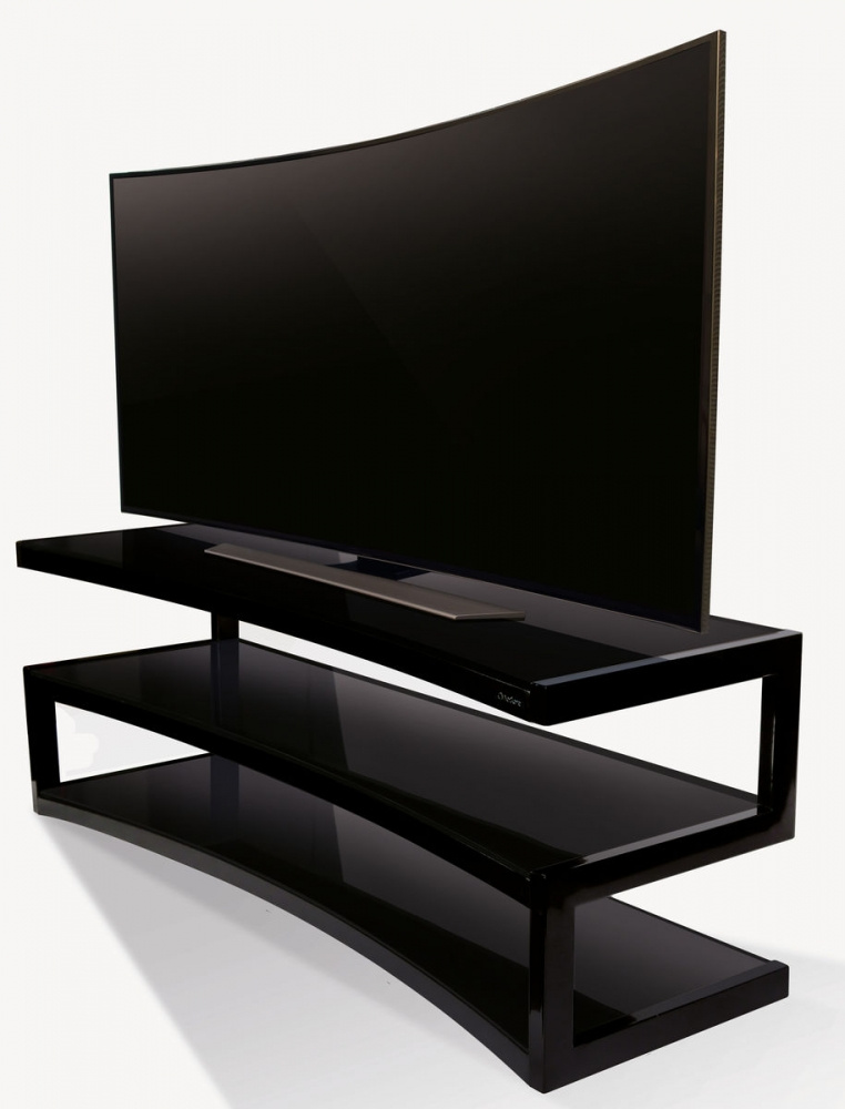 Norstone Esse Curve, mediabenk pianosvart