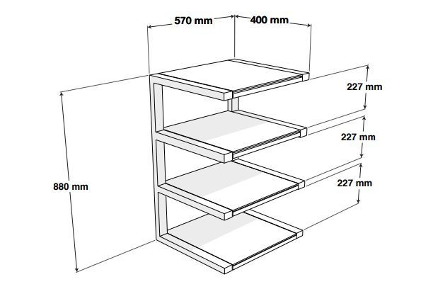 Norstone Esse Hifi, Hifi-rack svart/valnøtt