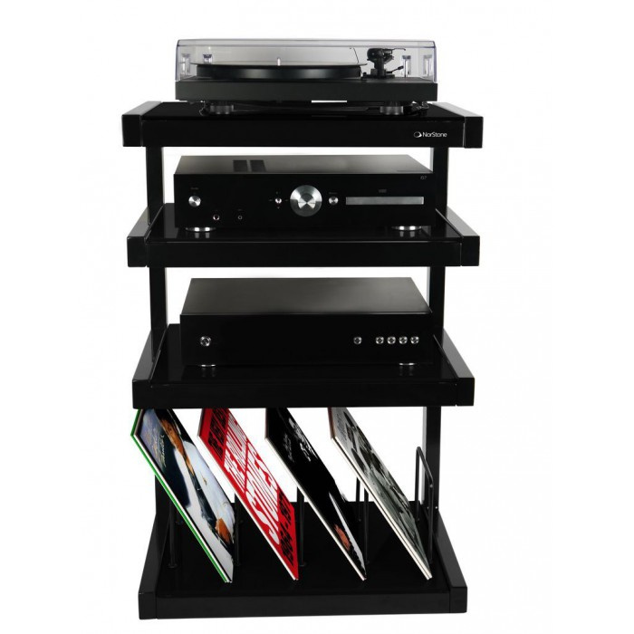Norstone Esse Hifi Vinyl, svart stereobenk