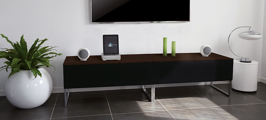 Norstone Khalm, TV/mediabenk, ekte valnøttfinér