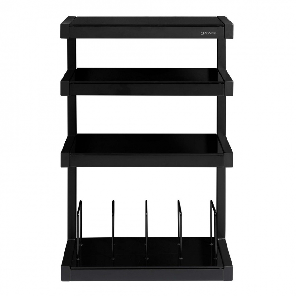 Norstone Esse Hifi Vinyl, matt svart stereobenk